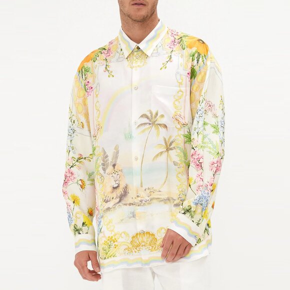 Camilla Delirium Days Mens Oversized Silk Shirt Medium b112E - Picture 5 of 10